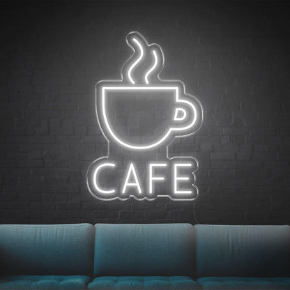 Blue Coffee Cup Cafe Led Neon Sign For Indoor Cafe Lounge Decor | Shineneon