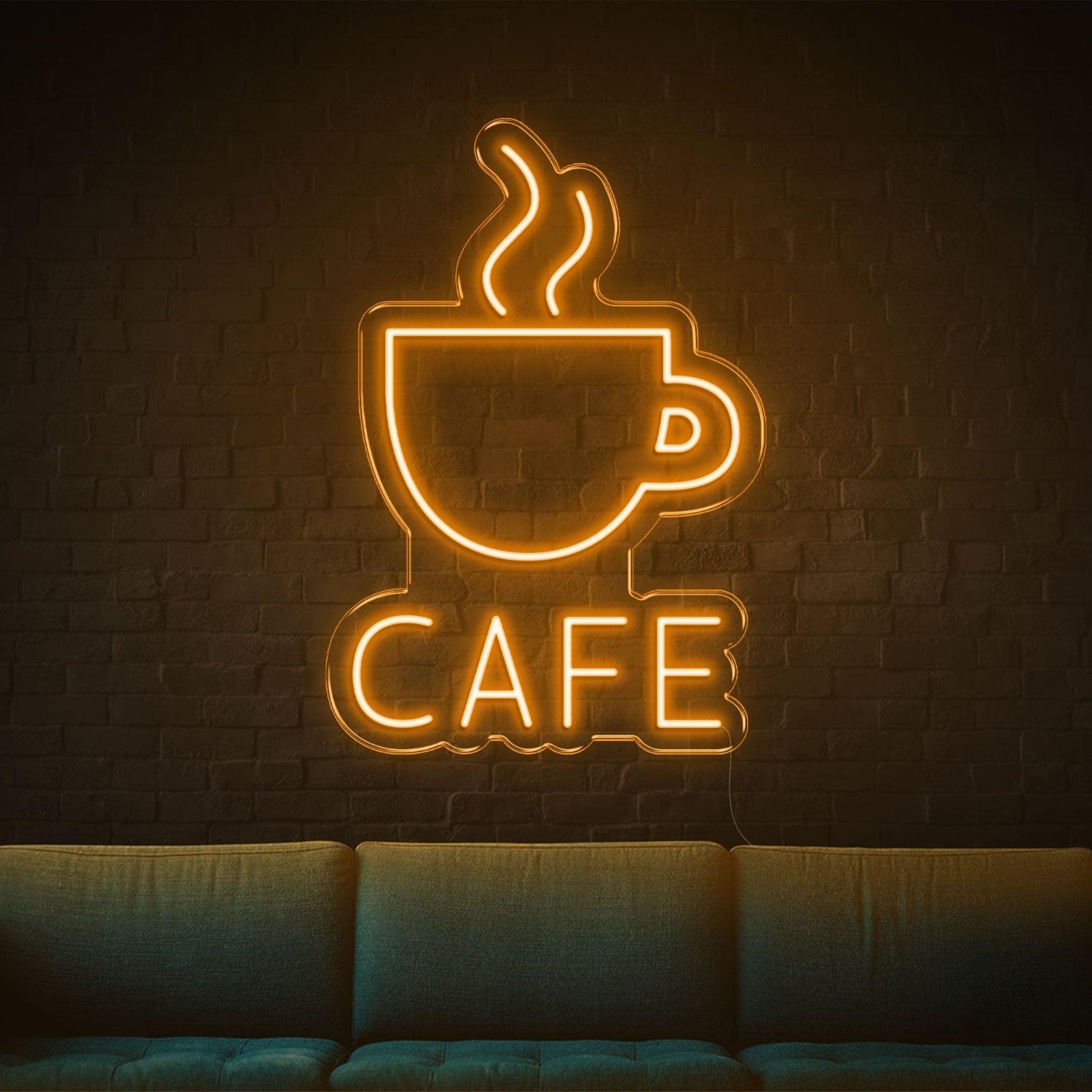 Blue Coffee Cup Cafe Led Neon Sign For Indoor Cafe Lounge Decor | Shineneon