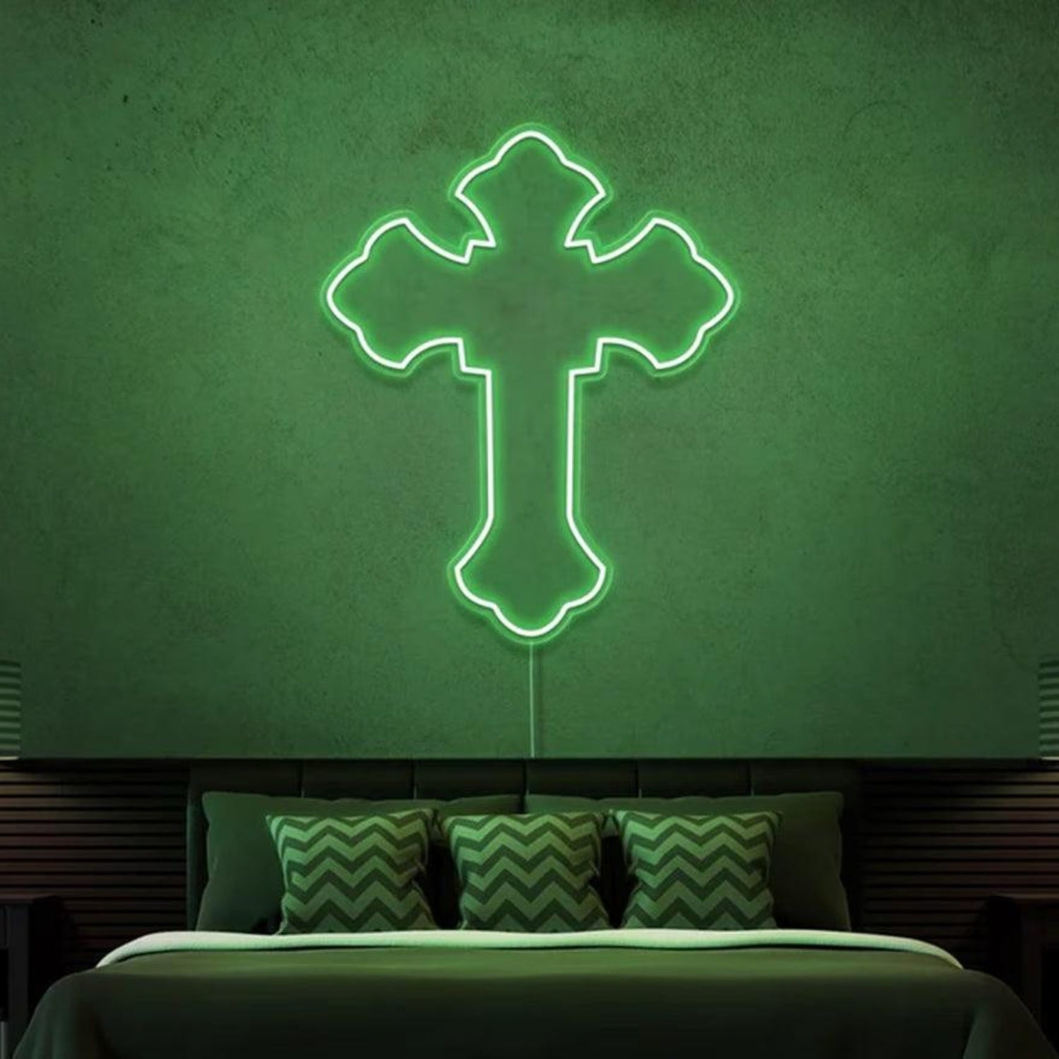 Blue Cross Led Neon Sign For Modern Bedroom Wall Decor | Shineneon