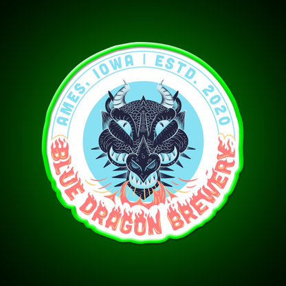 Blue Dragon Brewery Logo Beer Bar Decor Led Neon Sign Rgb Color - LED neon sign view 8