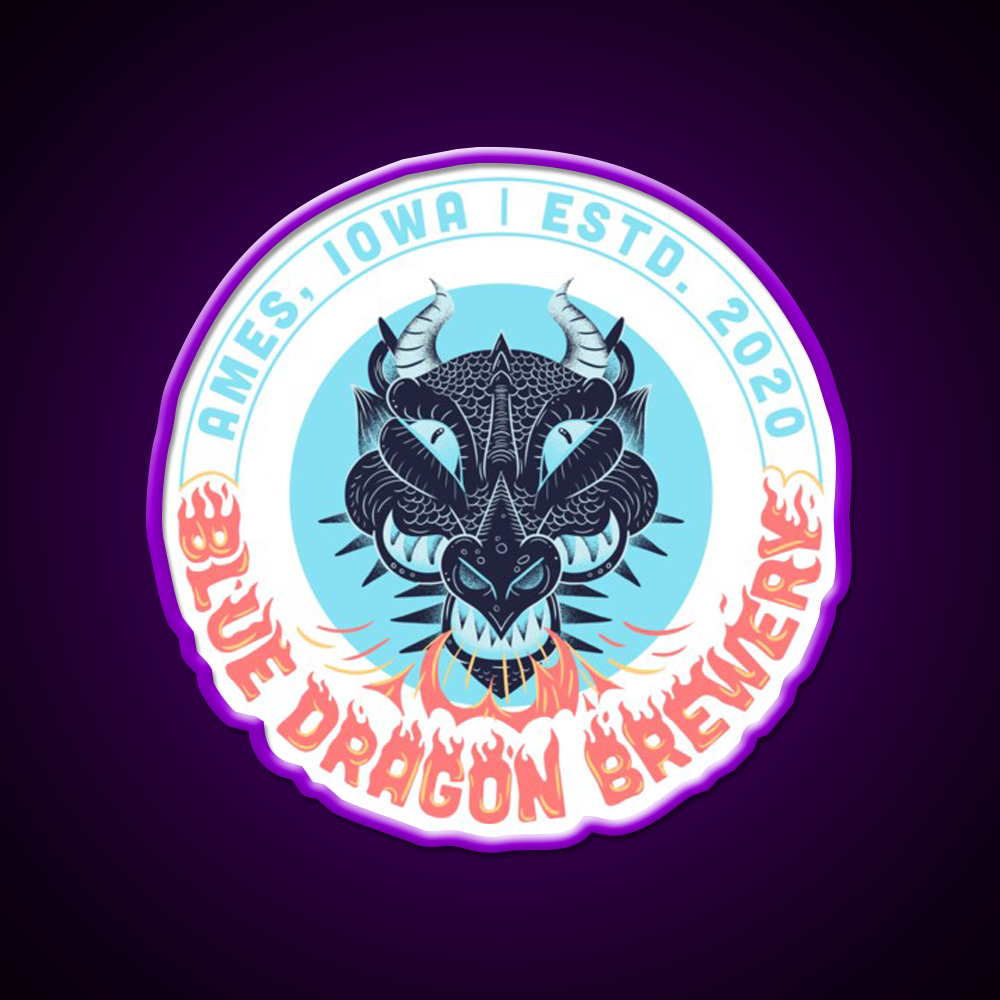 Blue Dragon Brewery Logo Beer Bar Decor Led Neon Sign Rgb Color - LED neon sign view 9