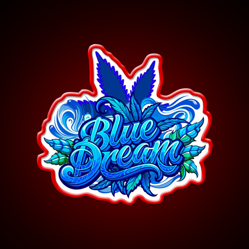 Blue Dream Hemp Inspired Green Leaf Led Neon Sign Rgb Color - LED neon sign view 10
