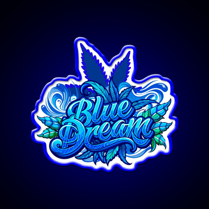 Blue Dream Hemp Inspired Green Leaf Led Neon Sign Rgb Color - Shineneon