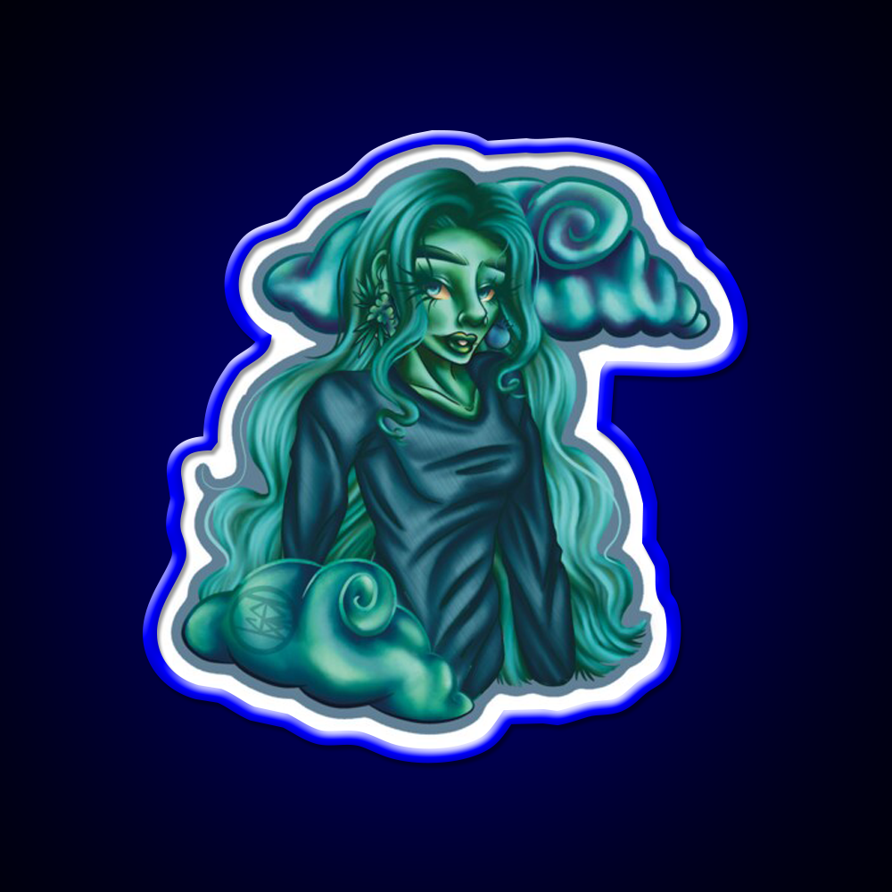 Blue Dream Nymph Hemp Inspired Green Leaf Led Neon Sign Rgb Color - LED neon sign view 5