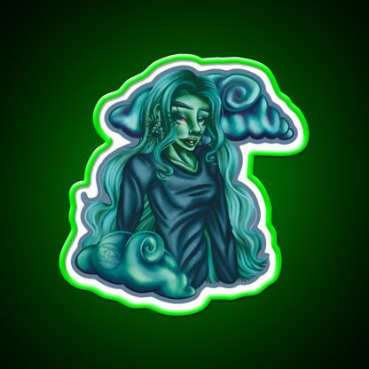 Blue Dream Nymph Hemp Inspired Green Leaf Led Neon Sign Rgb Color - LED neon sign view 8