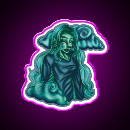 Blue Dream Nymph Hemp Inspired Green Leaf Led Neon Sign Rgb Color - Shineneon