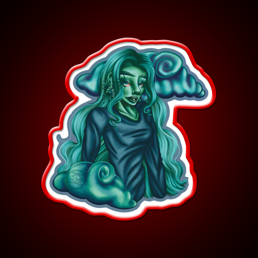 Blue Dream Nymph Hemp Inspired Green Leaf Led Neon Sign Rgb Color - Shineneon
