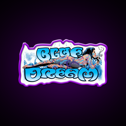 Blue Dream Strain Art Green Leaf Led Neon Sign 420 Neon Decor Rgb Color - LED neon sign view 9