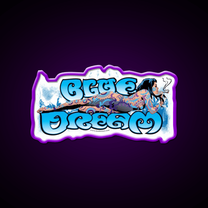 Blue Dream Strain Art Green Leaf Led Neon Sign 420 Neon Decor Rgb Color - Shineneon