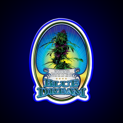 Blue Dream Strain Art Hemp Inspired Green Leaf Led Neon Sign Rgb Color - LED neon sign view 5