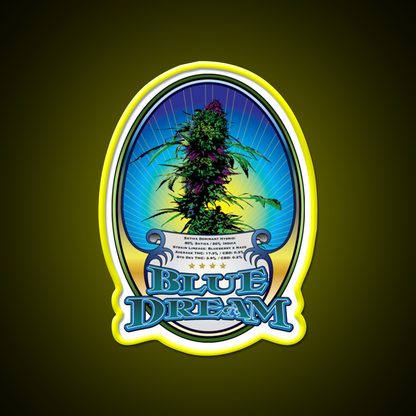 Blue Dream Strain Art Hemp Inspired Green Leaf Led Neon Sign Rgb Color - LED neon sign view 7