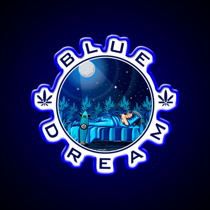 Blue Dream Weed Hemp Inspired Green Leaf Led Neon Sign Rgb Color - LED neon sign view 5