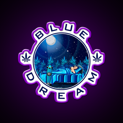 Blue Dream Weed Hemp Inspired Green Leaf Led Neon Sign Rgb Color - LED neon sign view 9