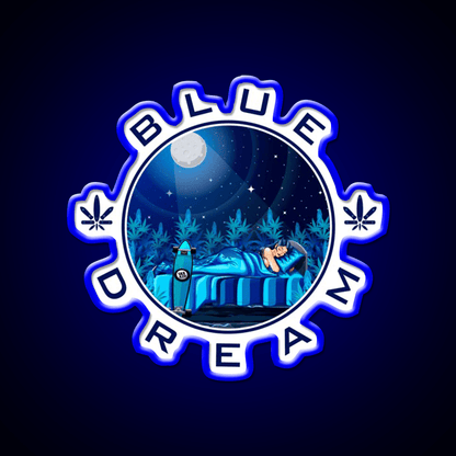 Blue Dream Weed Hemp Inspired Green Leaf Led Neon Sign Rgb Color - Shineneon