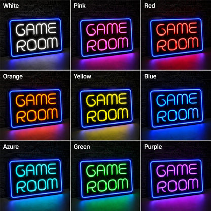 Blue Game Room Panel Neon Sign LED Neon Sign color grid