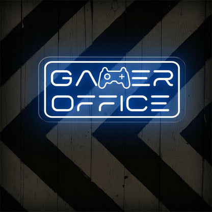 Blue Gaming Controller Gamer Office Led Neon Sign For Gaming Room Decor | Shineneon