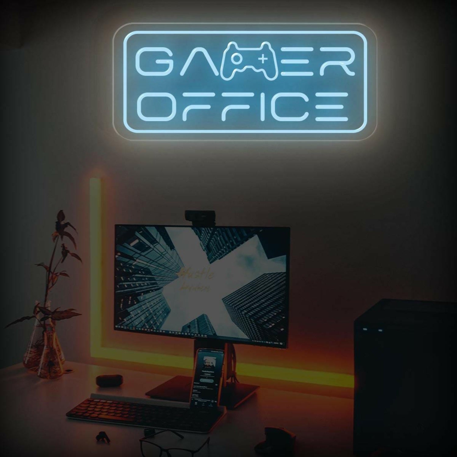 Blue Gaming Controller Gamer Office Led Neon Sign For Gaming Room Decor | Shineneon