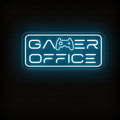 Blue Gaming Controller Gamer Office Led Neon Sign For Gaming Room Decor | Shineneon