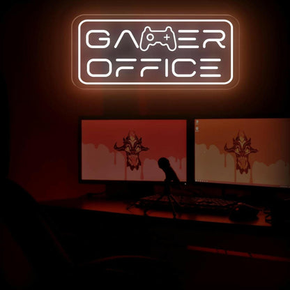 Blue Gaming Controller Gamer Office Led Neon Sign For Gaming Room Decor | Shineneon
