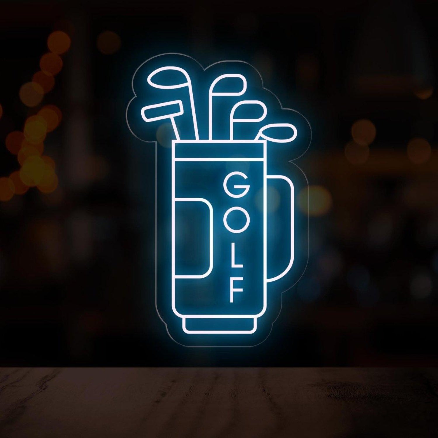 Blue Golf Bag Clubs Led Neon Sign For Indoor Sports Bar Decor | Shineneon