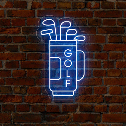 Blue Golf Bag Clubs Led Neon Sign For Indoor Sports Bar Decor | Shineneon