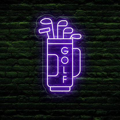 Blue Golf Bag Clubs Led Neon Sign For Indoor Sports Bar Decor | Shineneon