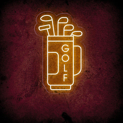 Blue Golf Bag Clubs Led Neon Sign For Indoor Sports Bar Decor | Shineneon