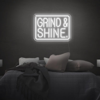 Blue Grind Shine Led Neon Sign Modern Bedroom Wall Decor | Shineneon
