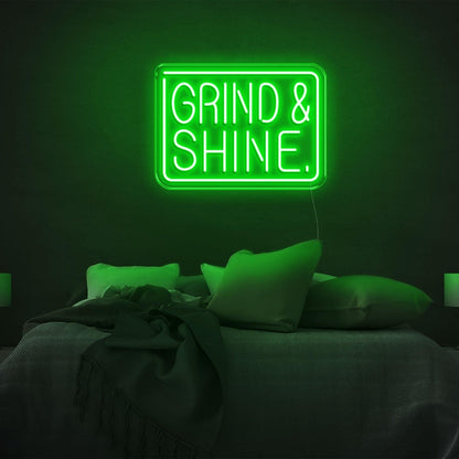 Blue Grind Shine Led Neon Sign Modern Bedroom Wall Decor | Shineneon