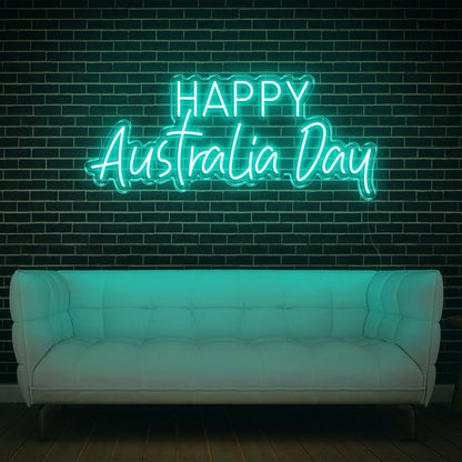 Blue Happy Australia Day Led Neon Sign Indoor Party Home Decor | Shineneon
