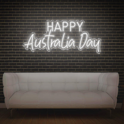 Blue Happy Australia Day Led Neon Sign Indoor Party Home Decor | Shineneon