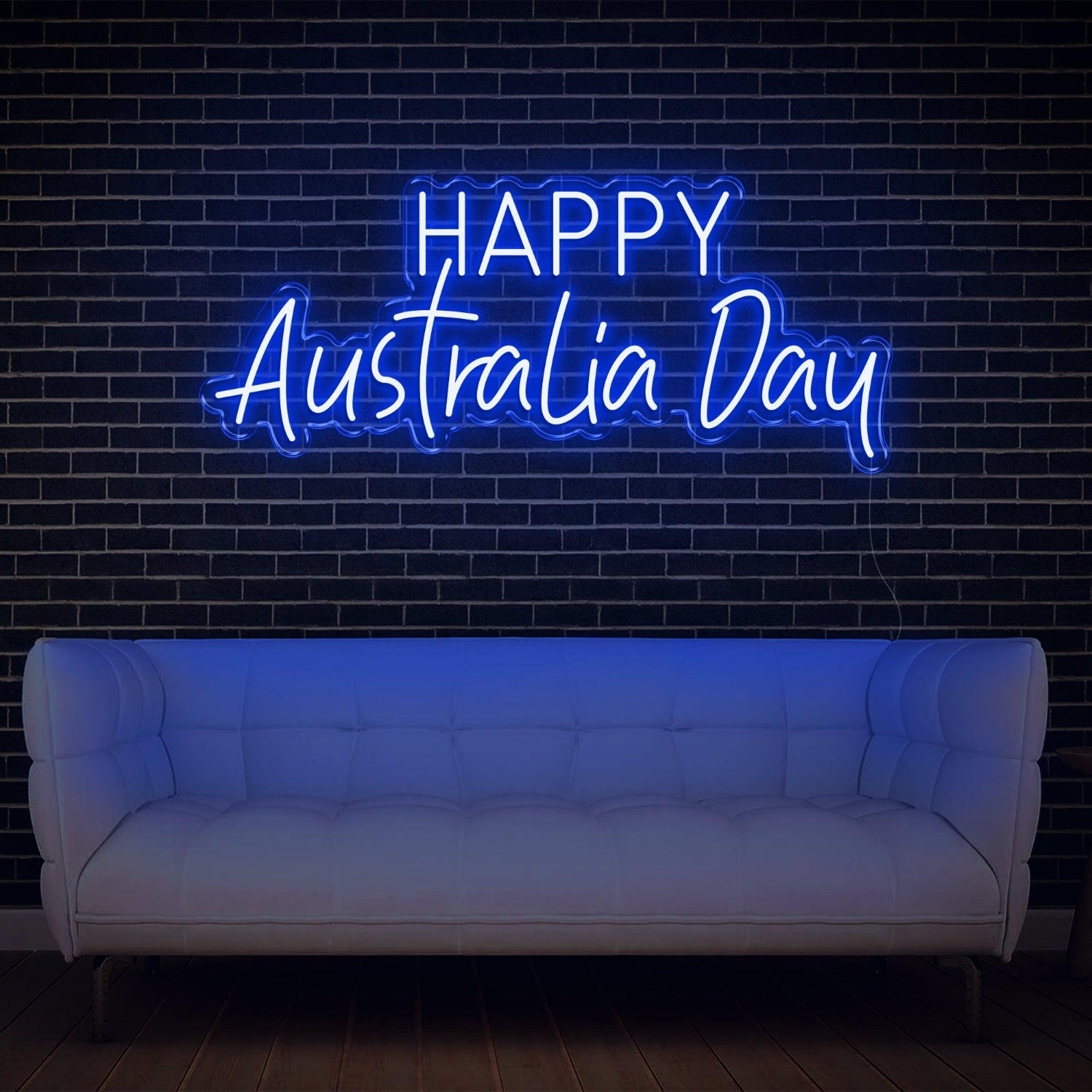Blue Happy Australia Day Led Neon Sign Indoor Party Home Decor | Shineneon
