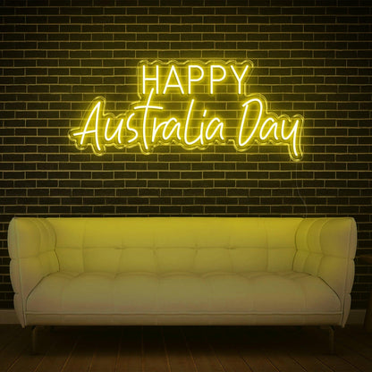 Blue Happy Australia Day Led Neon Sign Indoor Party Home Decor | Shineneon