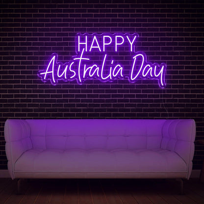 Blue Happy Australia Day Led Neon Sign Indoor Party Home Decor | Shineneon