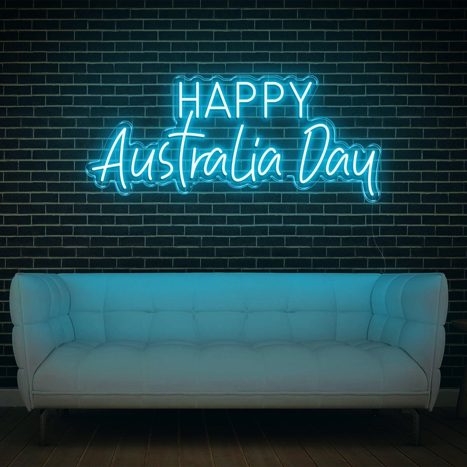 Blue Happy Australia Day Led Neon Sign Indoor Party Home Decor | Shineneon