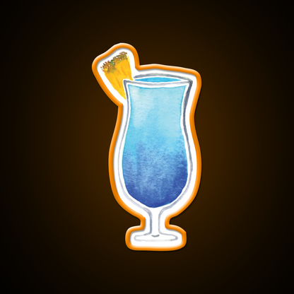 Blue Hawaiian Drink Cocktail Bar Decor Led Neon Sign Rgb Color - LED neon sign view 6