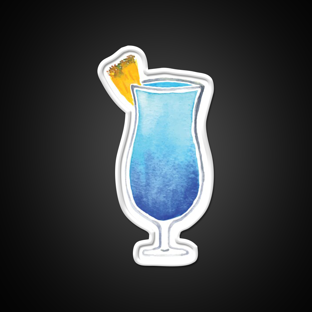 Blue Hawaiian Drink Cocktail Bar Decor Led Neon Sign Rgb Color - LED neon sign view 11