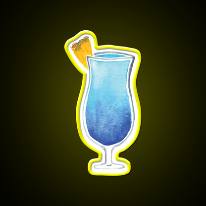 Blue Hawaiian Drink Cocktail Bar Decor Led Neon Sign Rgb Color - LED neon sign view 7
