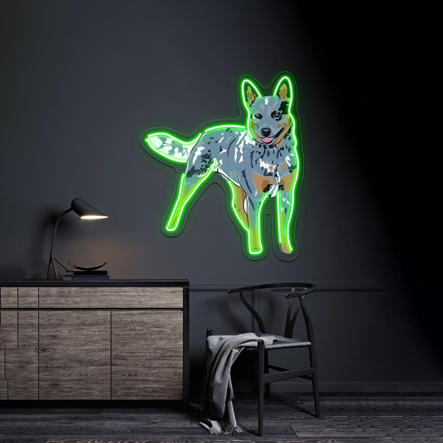 Blue Heeler Wall Artwork Neon Signs