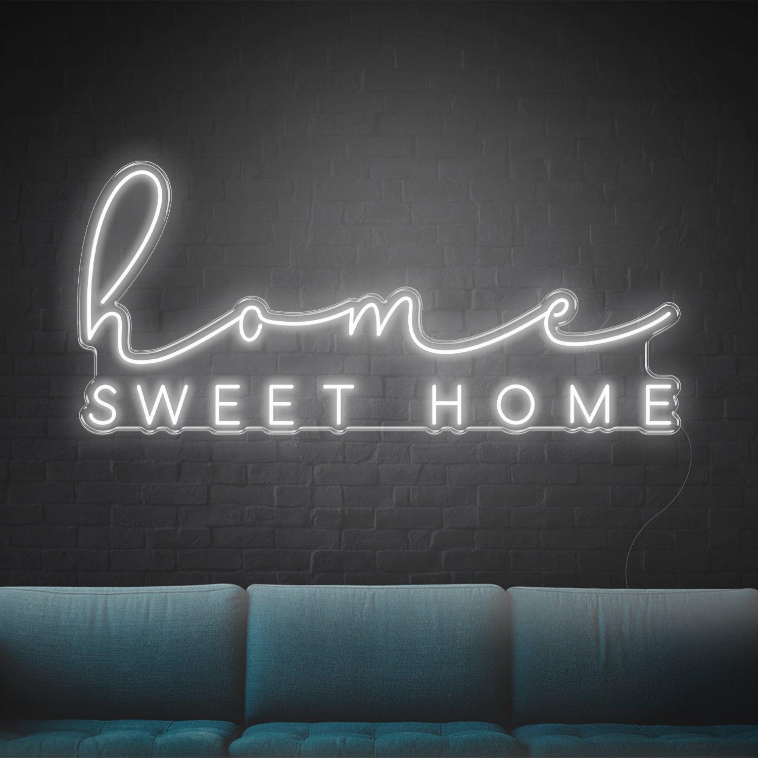 Blue Home Sweet Home Led Neon Sign For Living Room Wall Decor | Shineneon