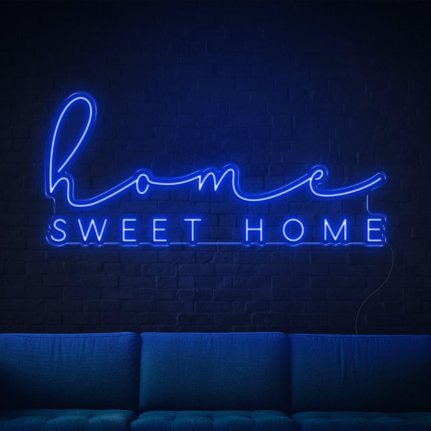 Blue Home Sweet Home Led Neon Sign For Living Room Wall Decor | Shineneon