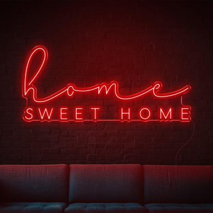 Blue Home Sweet Home Led Neon Sign For Living Room Wall Decor | Shineneon