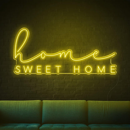 Blue Home Sweet Home Led Neon Sign For Living Room Wall Decor | Shineneon