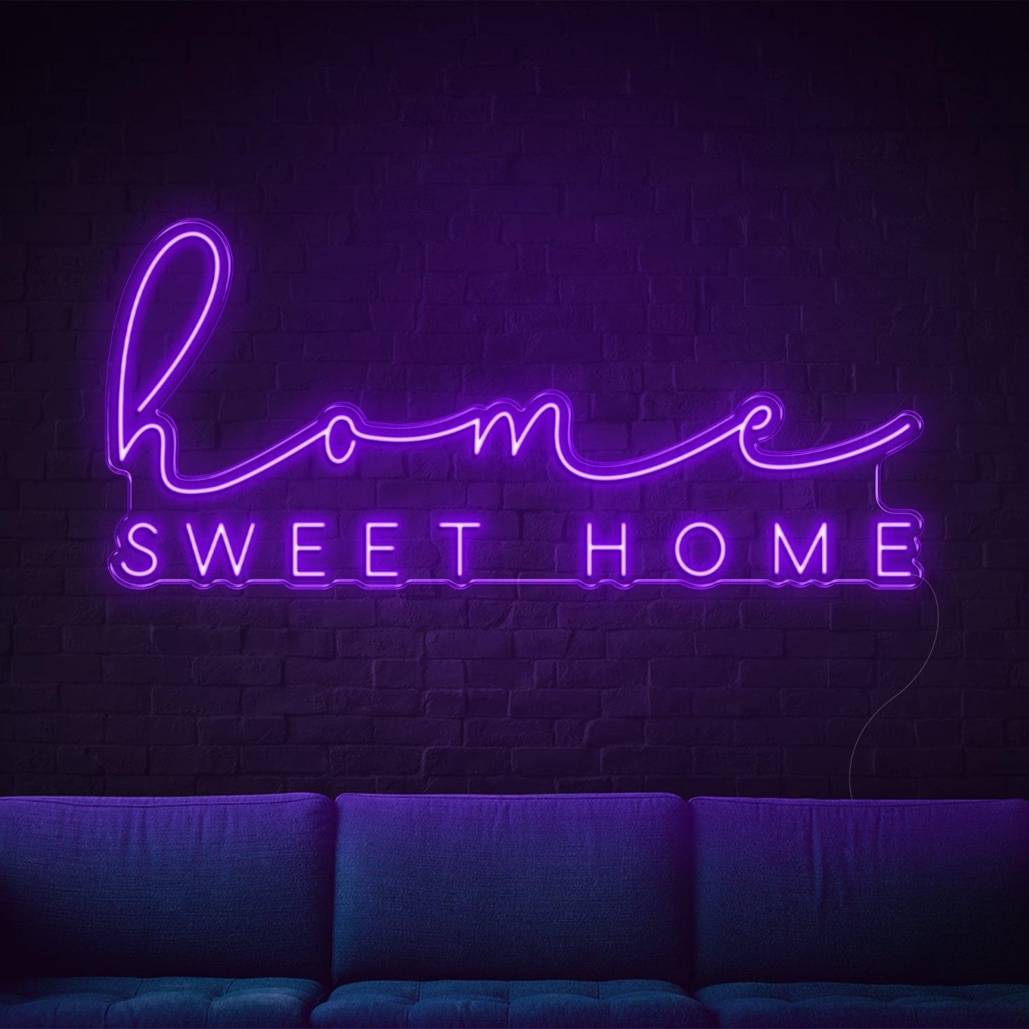 Blue Home Sweet Home Led Neon Sign For Living Room Wall Decor | Shineneon