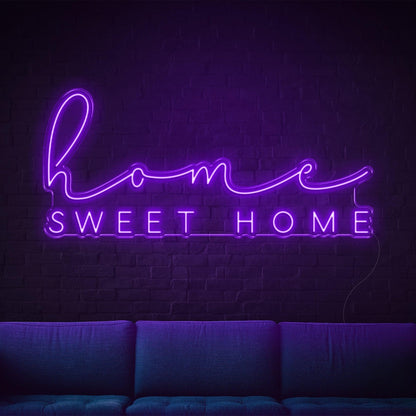Blue Home Sweet Home Led Neon Sign For Living Room Wall Decor | Shineneon
