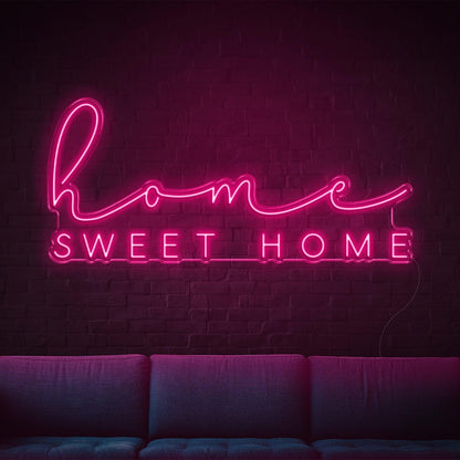 Blue Home Sweet Home Led Neon Sign For Living Room Wall Decor | Shineneon