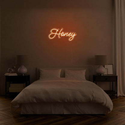 Blue Honey Led Neon Sign Modern Bedroom Wall Decor | Shineneon