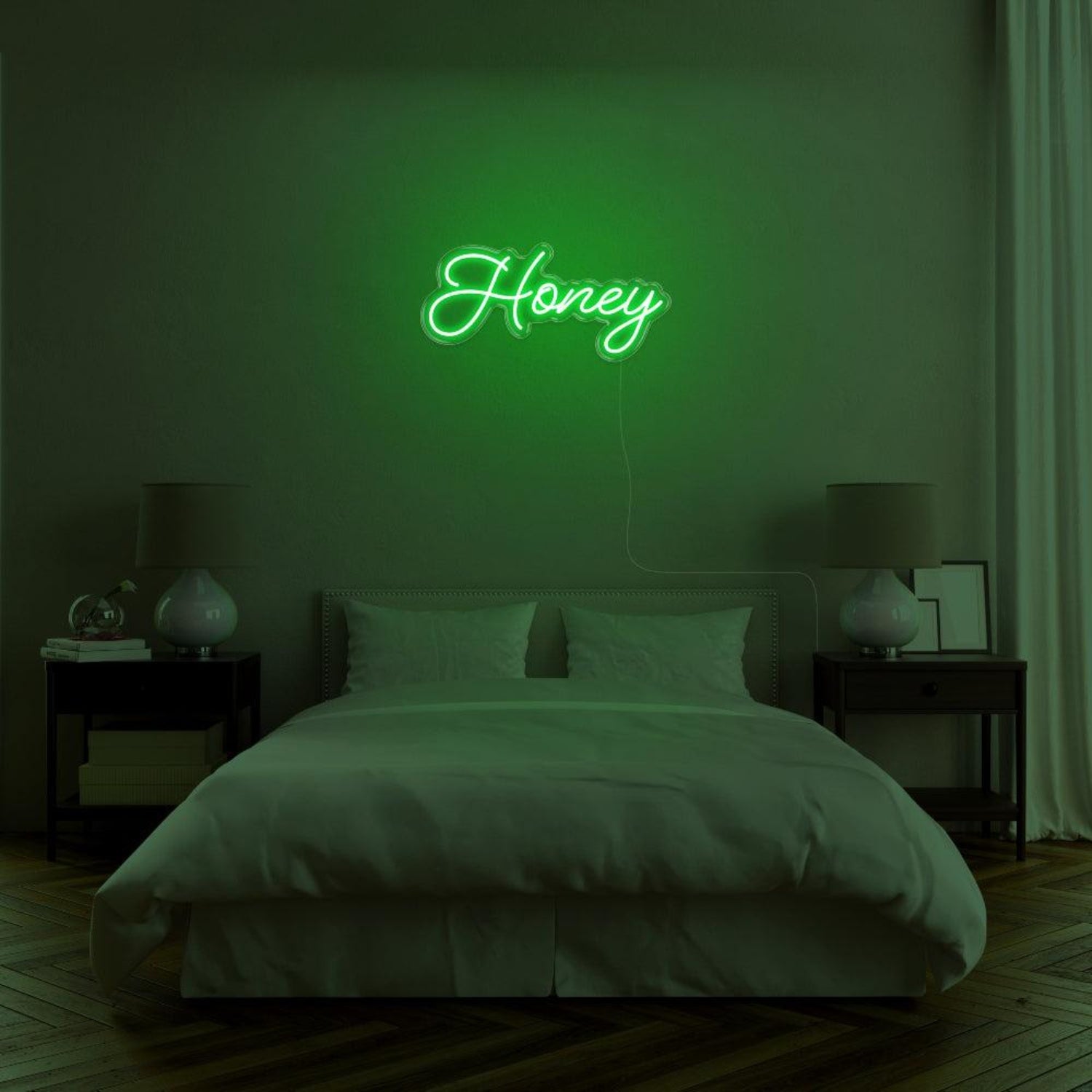 Blue Honey Led Neon Sign Modern Bedroom Wall Decor | Shineneon