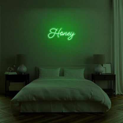 Blue Honey Led Neon Sign Modern Bedroom Wall Decor | Shineneon