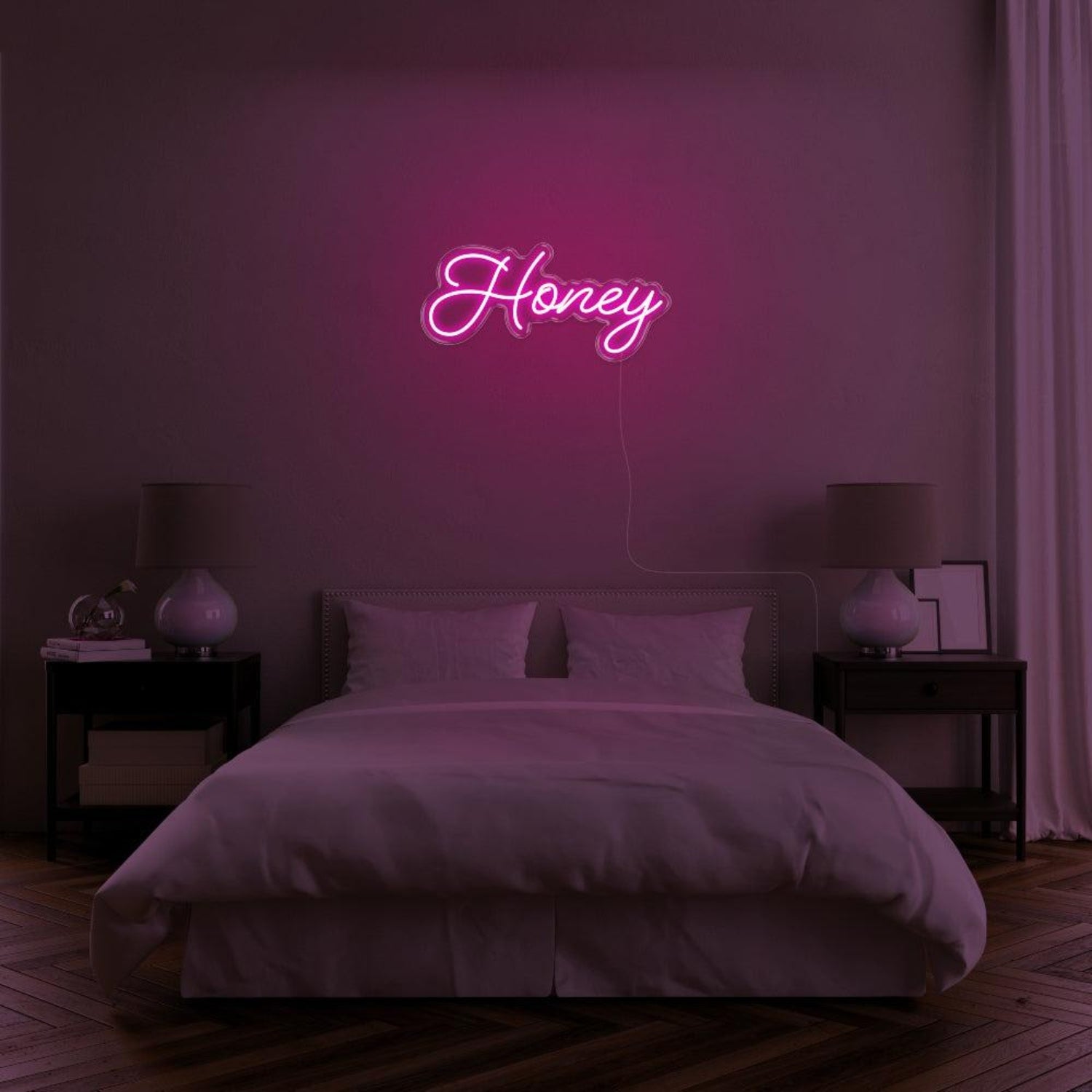 Blue Honey Led Neon Sign Modern Bedroom Wall Decor | Shineneon
